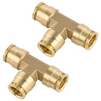 Boeray 5/8" Brass Union Tee, DOT Approved 3-Way Air Line Connector 2PCS