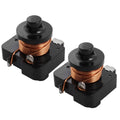 uxcell 2Pcs Coil Compressor Relay Start Relay for 1/3HP Refrigerator Black