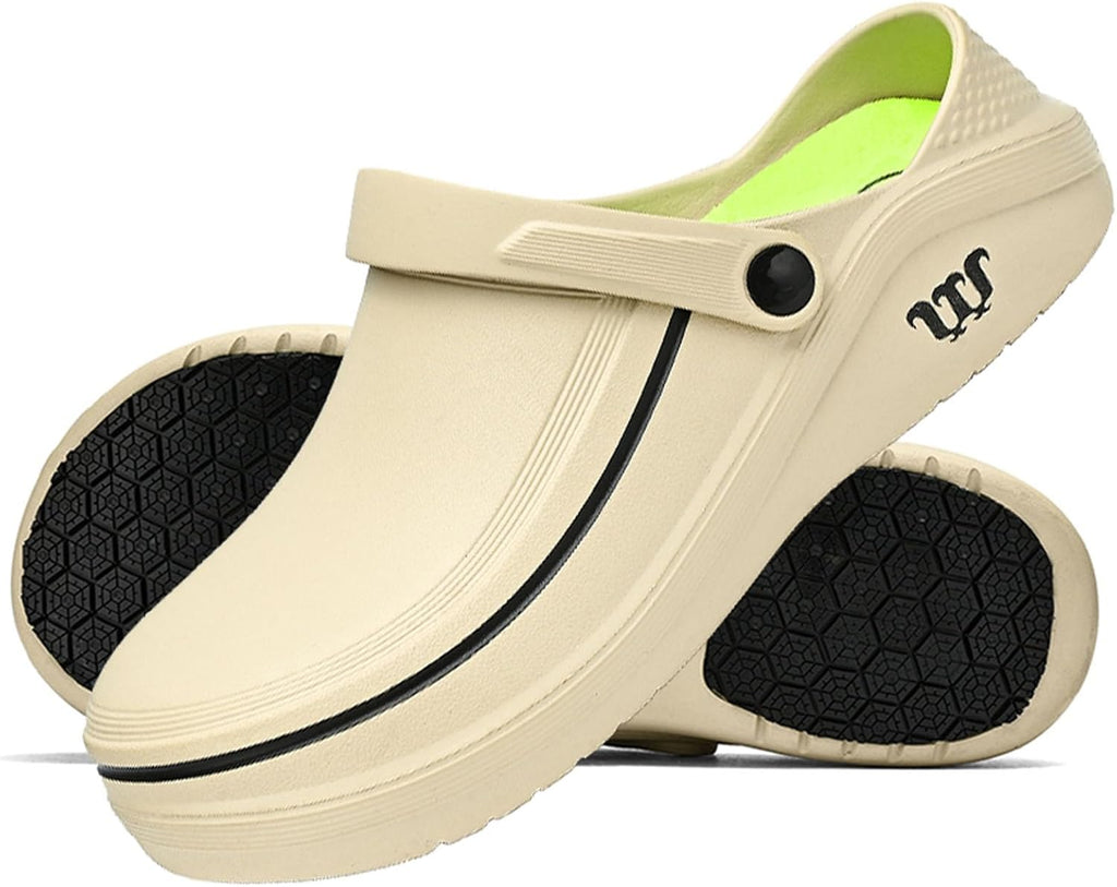 Men's Women's Work Clogs - Unisex Garden Chef Shoes Non Slip Waterproof Nurse Kitchen Food Service Shoes