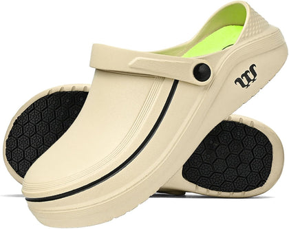 Men's Women's Work Clogs - Unisex Garden Chef Shoes Non Slip Waterproof Nurse Kitchen Food Service Shoes
