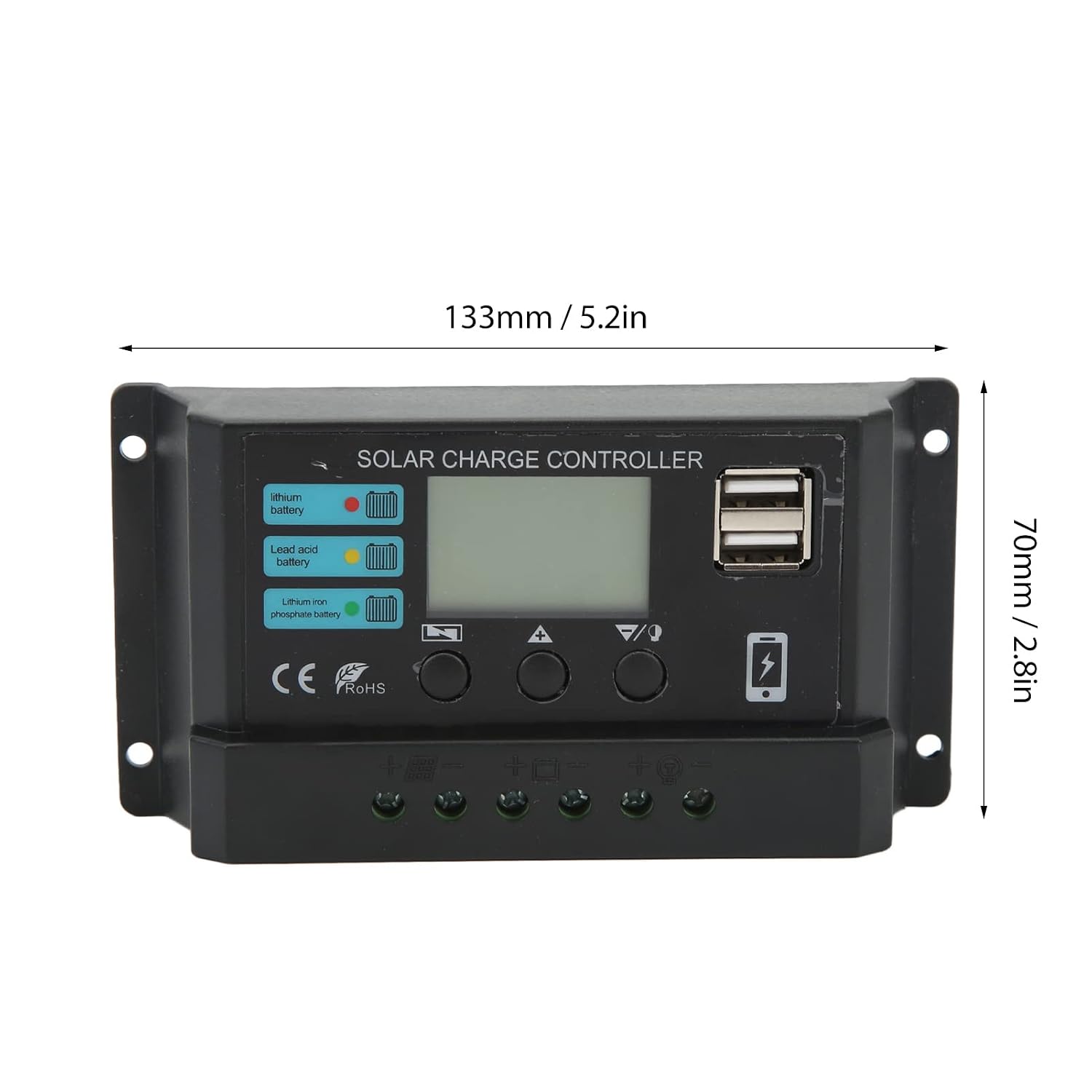 MPPT Solar Charge Controller 30A with LCD Display Photovoltaic Regulator for Off Grid Home Camping and Solar Panel