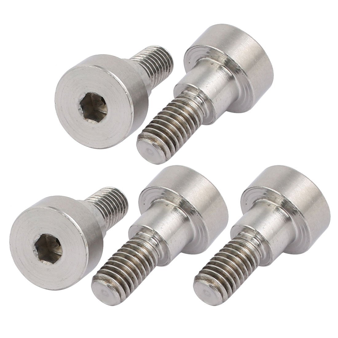uxcell 304 Stainless Steel Hex Socket Bolt 8mm Dia 6mm L M6 Thread 5pcs