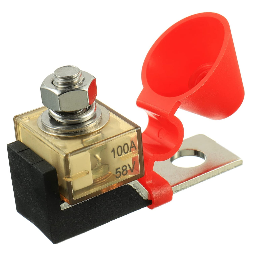 100 AMP MRBF Terminal Block Fuse Holder Single Stud 5/16" (M8) Compact Rated Battery Fuse 100A