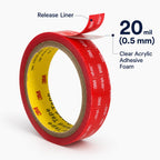 3M Double Sided Tape Heavy Duty Thin 1/4’’×10Ft Made with 3M vhb Clear 4905