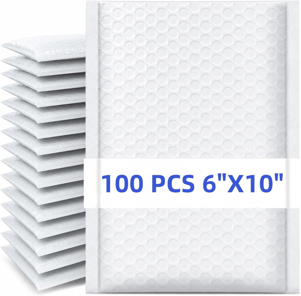100 Pack Bubble Mailers 6x10", Usable Size 6x9" Self Seal Padded Envelopes Opaque Poly Wrap Bubble Bags Waterproof