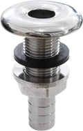 NRC&XRC Marine Grade Stainless Steel Barbed Short Straight Thru-Hull with Nut&Custom Gasket for Boat、RSV