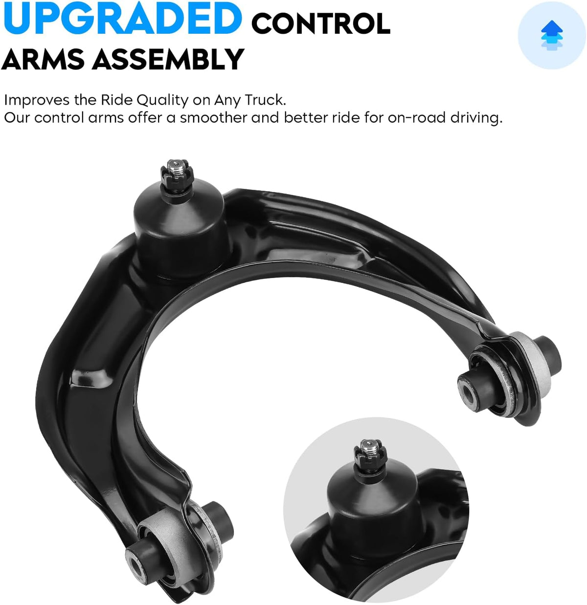 Front Upper Control Arm w/Ball Joint for Honda Accord 2008-2012, Acura TL & TSX 2009-2014, Left & Right, 2Pcs Suspension Kit K620614 K620615