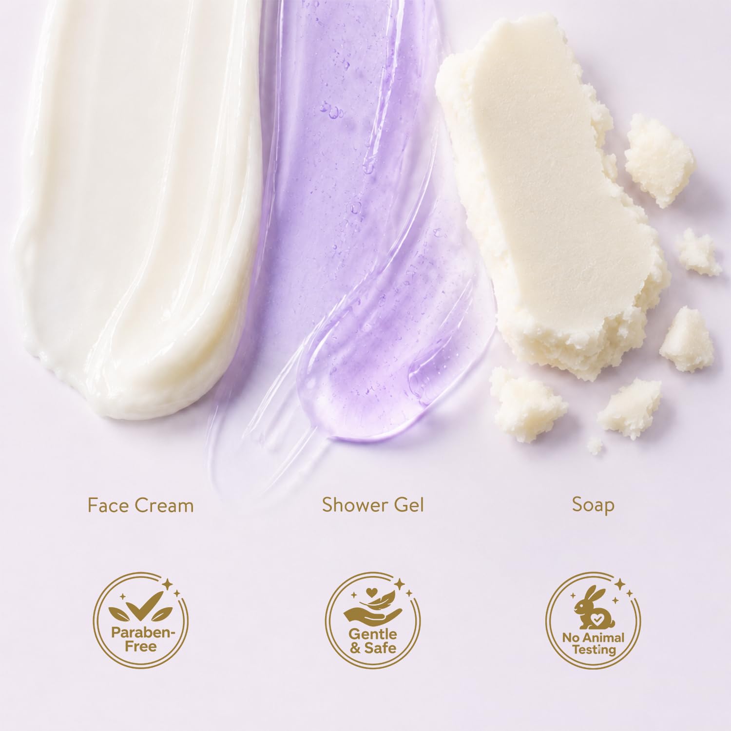 Bath and Body Gift Set - 6 Pcs Lavender Bath Kit for Women Spa Set, Birthday, Mother's Day Gift Set for Women