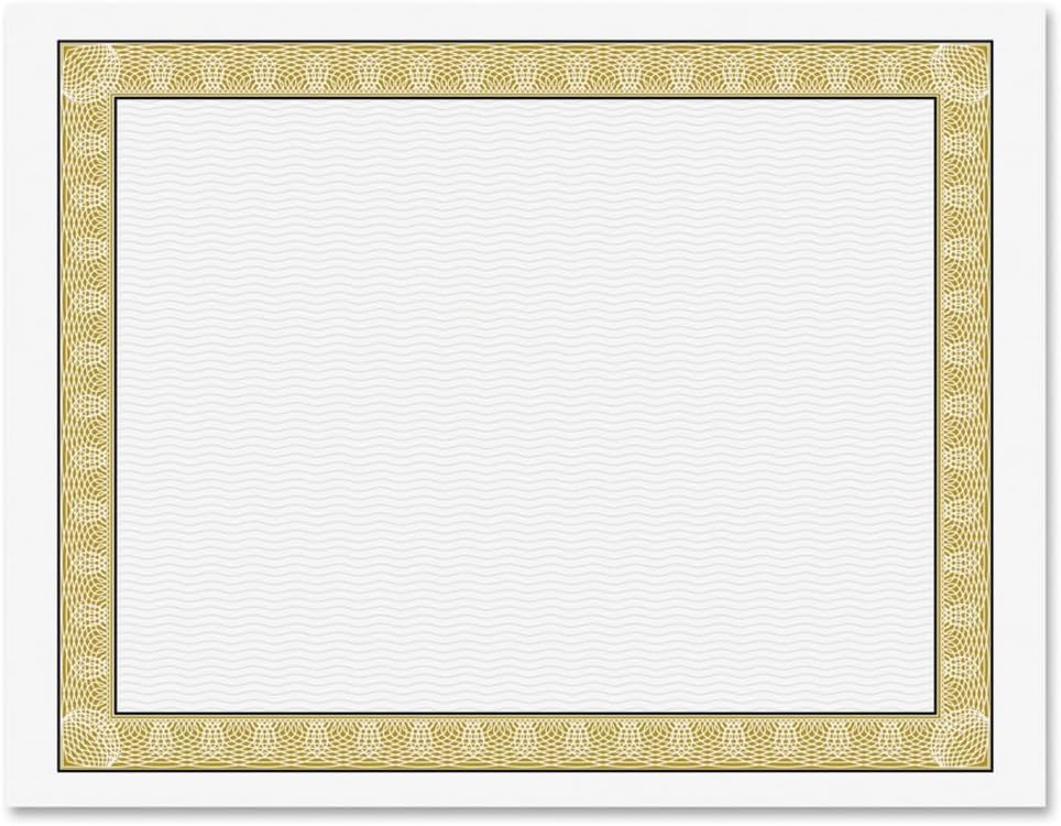 Certificate Paper Diplomat - Blank Certificates, Golden Border | 50 Pack, 8.5x11 certificate paper, blank parchment