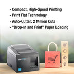 TSP143IIILAN Ethernet (LAN) Thermal Receipt Printer with Auto-Cutter and Internal Power Supply - Gray