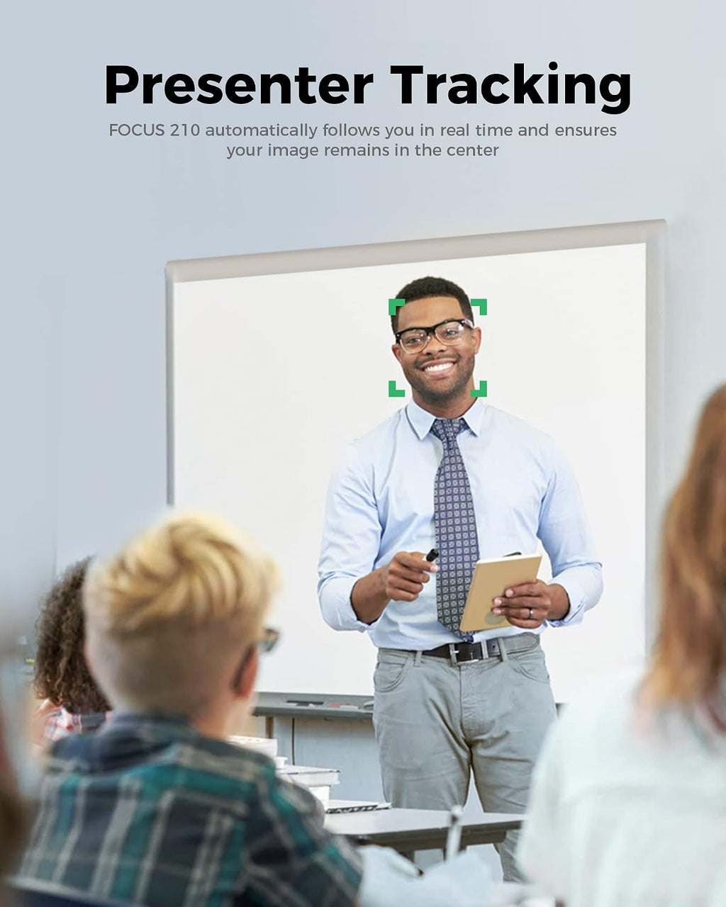 4K AI-Powered Conference Webcam Zoom Certified | Auto Framing, Presenter Tracking, 120° Wide Angle, Dual
