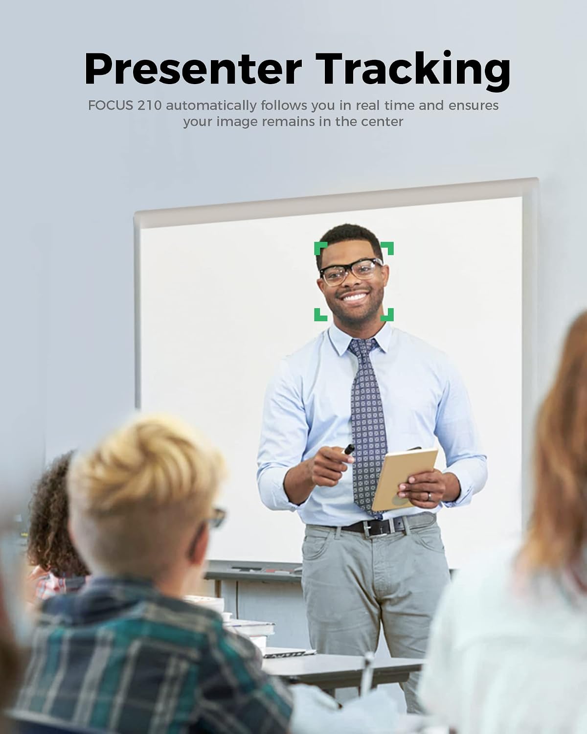 4K AI-Powered Conference Webcam Zoom Certified | Auto Framing, Presenter Tracking, 120° Wide Angle, Dual