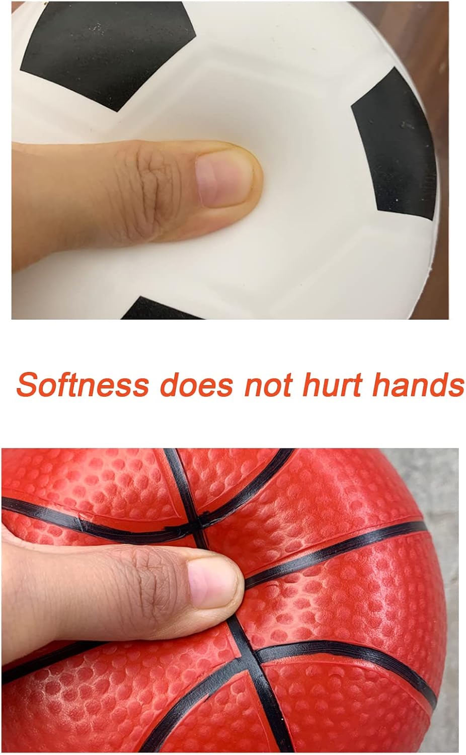 Sports Balls with Hand Pump for Kids and Toddlers - (Pack of 2) 6-Inch Diameter Rubber Sport Ball Set Includes Soccer