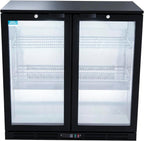 Hakka 7.3 Cu.Ft Back Bar Cooler - 2 Glass Doors Beverage Refrigerator