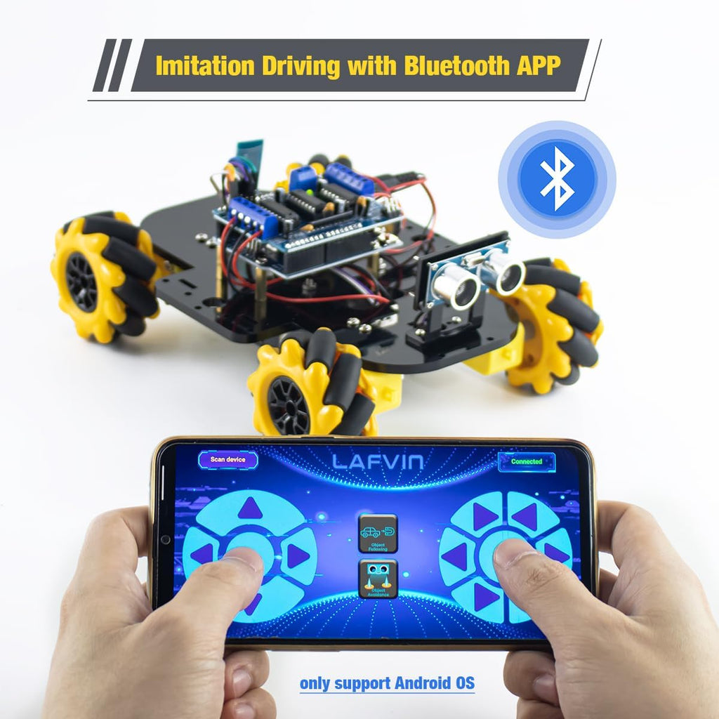 4WD Mecanum Robot Car Kit Smart DIY Project Compatible with Arduino IDE