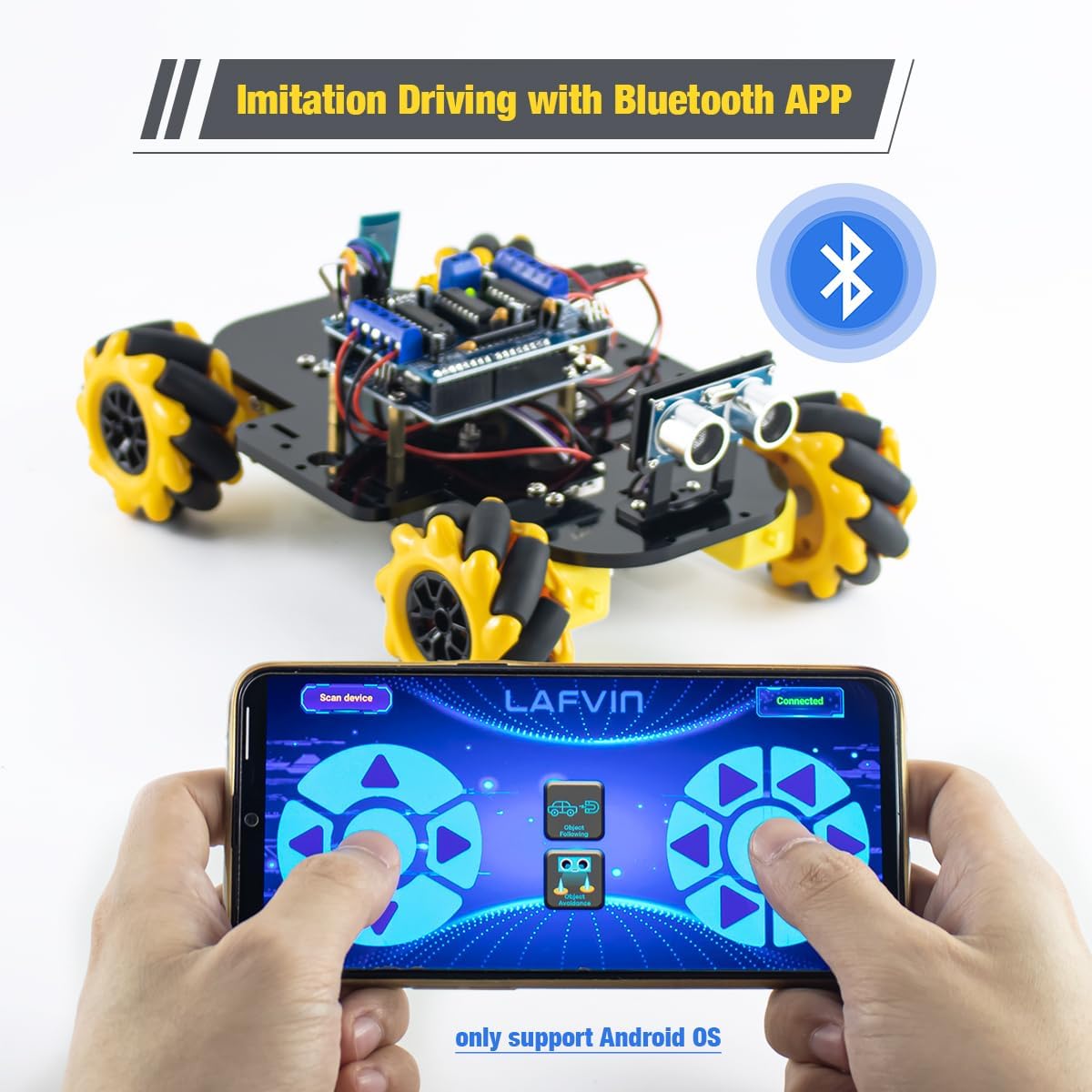 4WD Mecanum Robot Car Kit Smart DIY Project Compatible with Arduino IDE