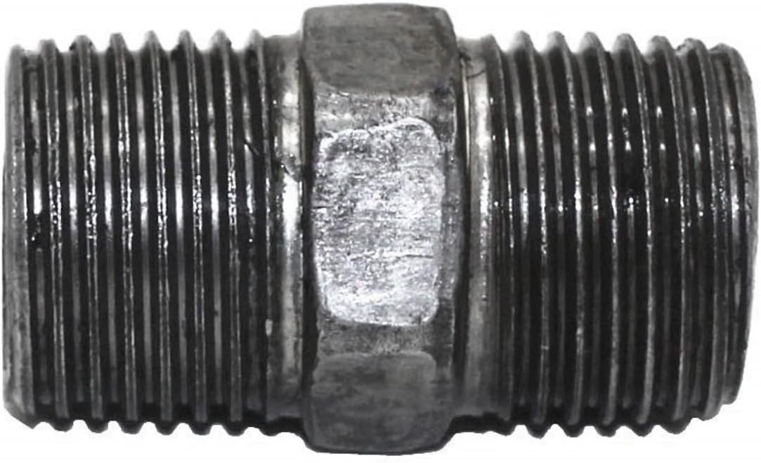 1/2"x1.5" Dark Gray Malleable Iron Threaded Pipe Nipple Fittings