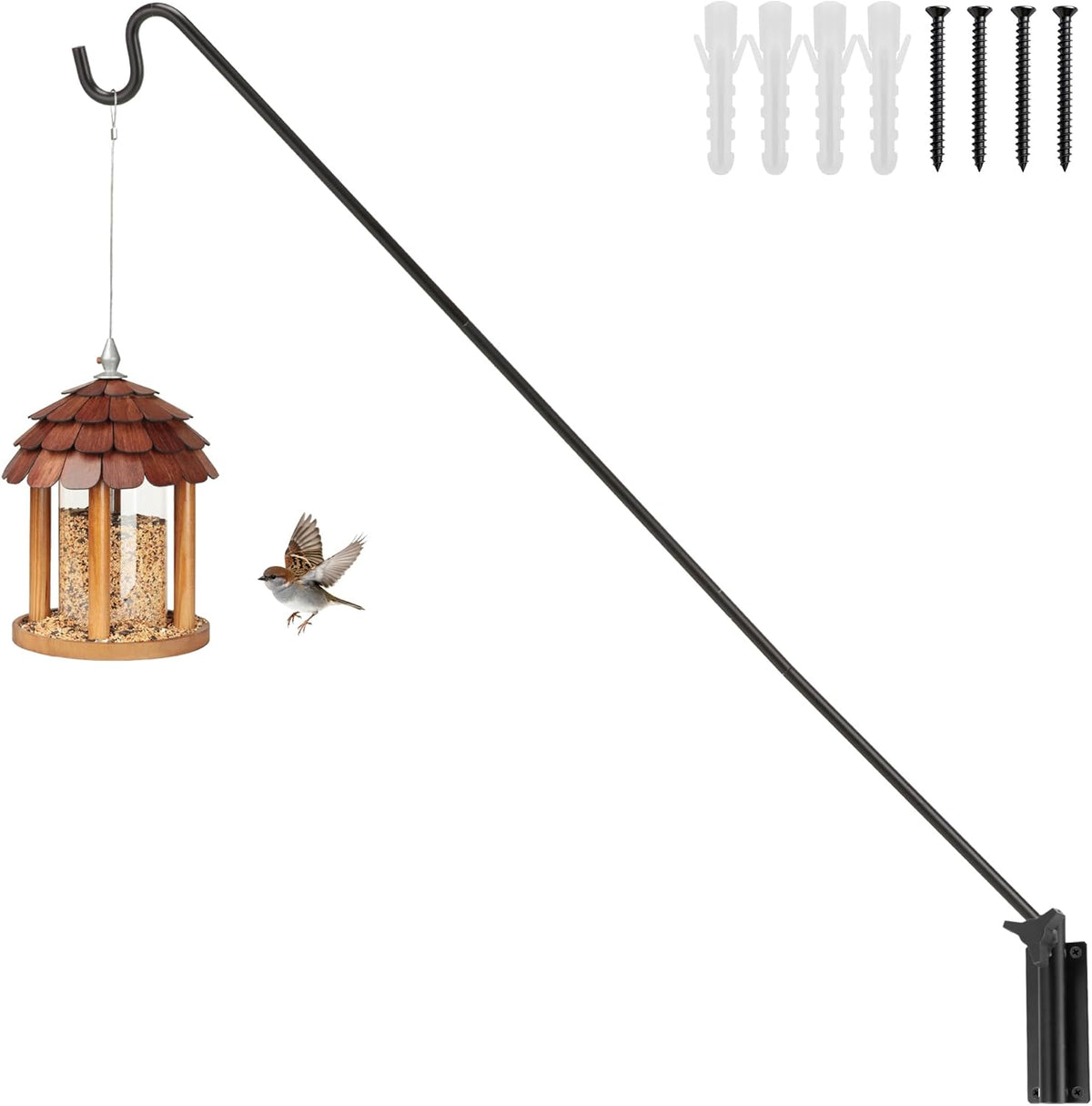 Extended Reach Deck Hook Wall Pole Wall Mounted, Extensible and Adjustable 28 inch to 43 inch Bracket for Hanging