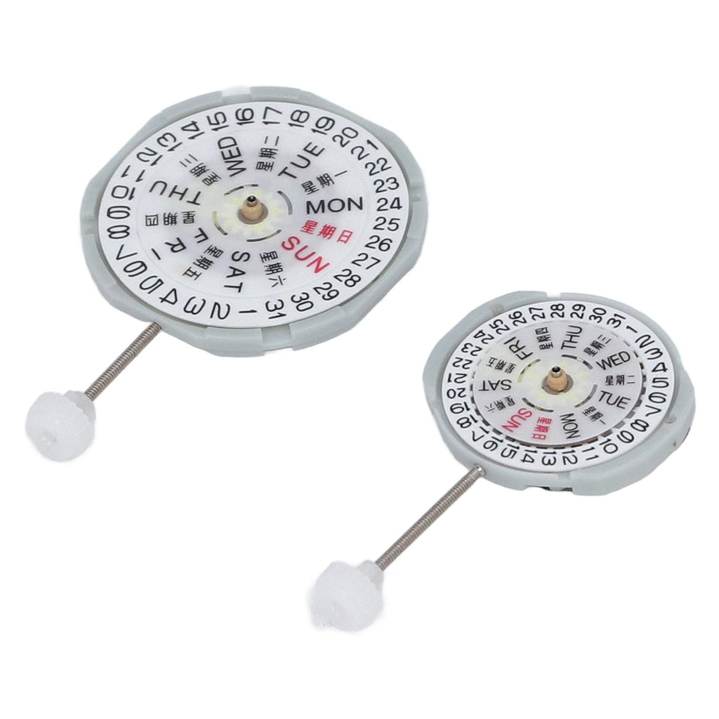 2 Pcs PE28 PE25 Quartz Watch Movement Set for Precise Timing with Easy Adjustment Function Metal