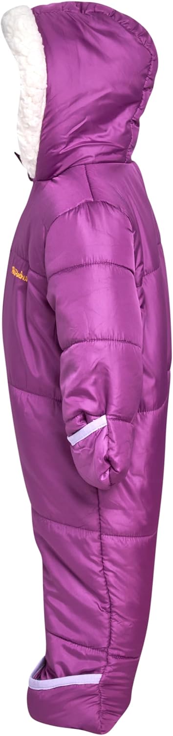 Baby Girls Hooded Snowsuit Onesie Winter Bunting | Breathable Warm Infant Outerwear, Cozy Insulated Coverall for