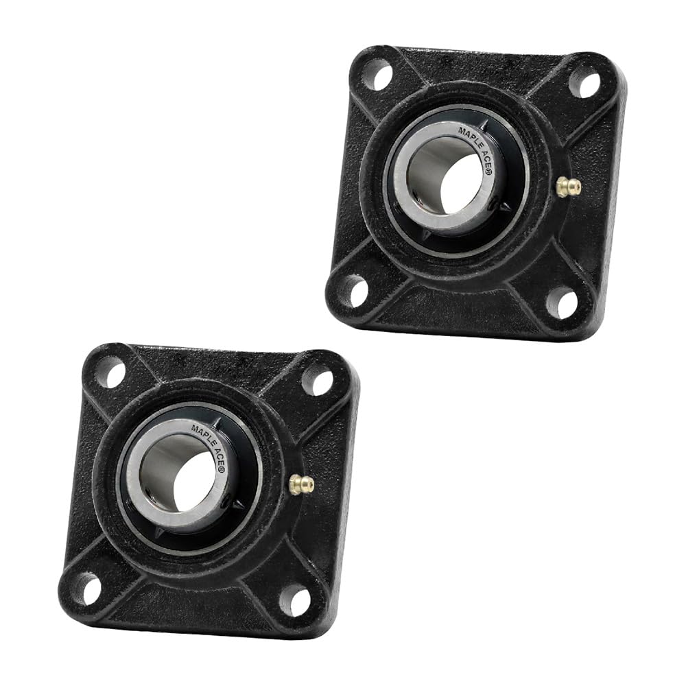 MAPLE ACE UCF208-24 Square Flange Bearing 1-1/2" Bore Self-Aligning (Qty 2)