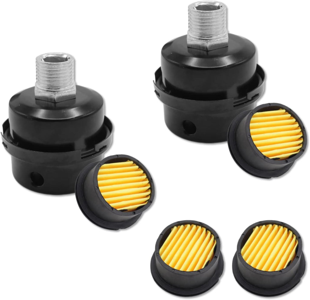 2-Pack 1/2Inch Air Compressor Intake Filter Silencer Muffler