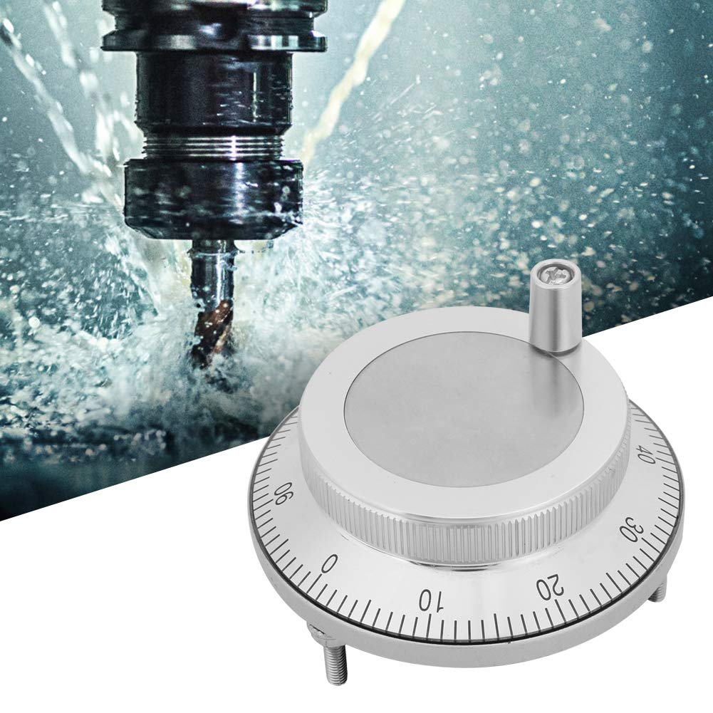 Garosa 6 Terminal Manual Pulse Encoder 100PPR 5V Electronic Hand Wheel Manual Pulse Encoder Rotary Knob Encoder for CNC Mill Router Control System 80mm