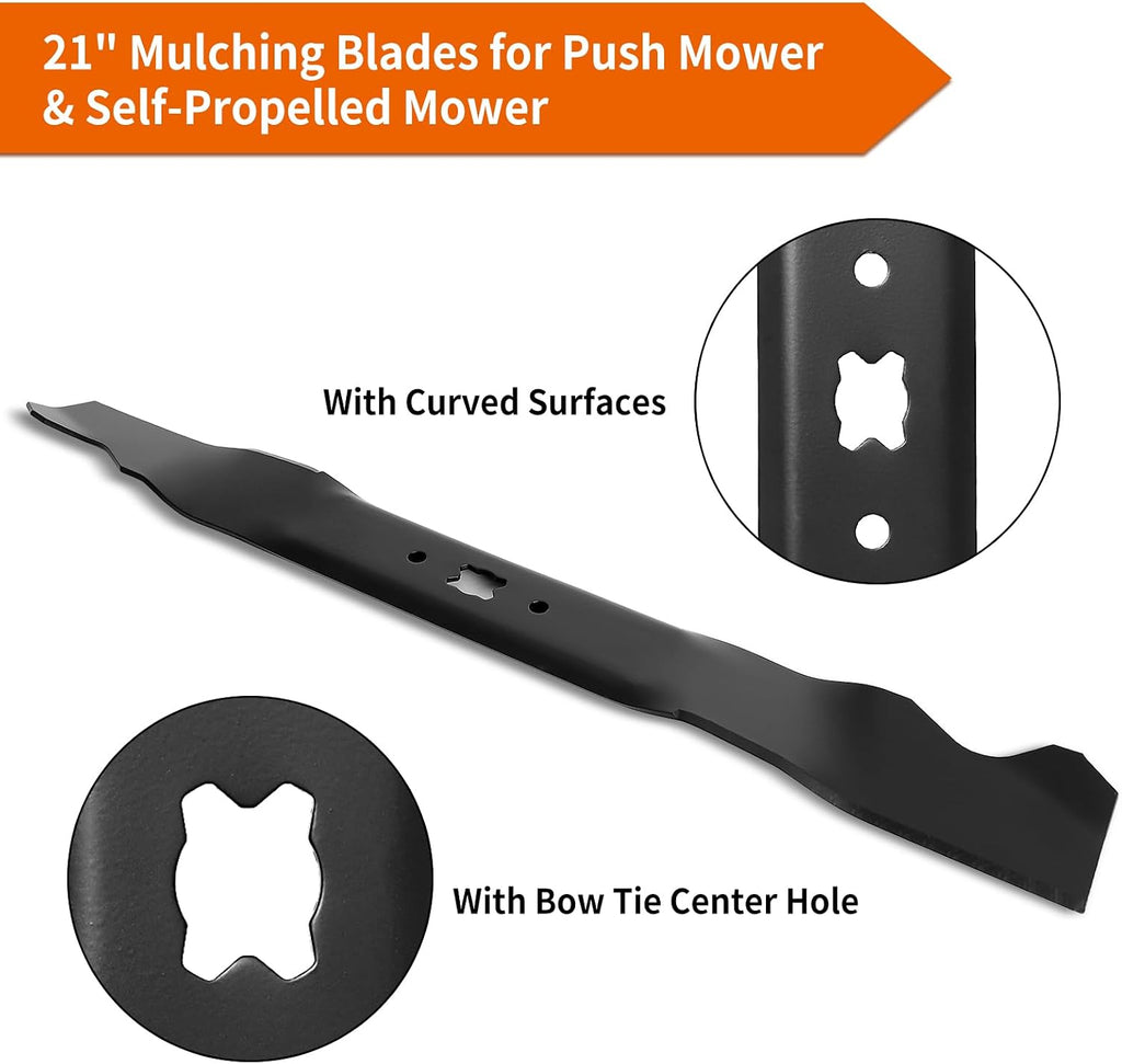 942-0741A Mower Blade for Cub-Cad et MTD Troy Bilt 21" Deck, 942-0741 Mulching Blades for Troy Bilt TB130 TB230 410