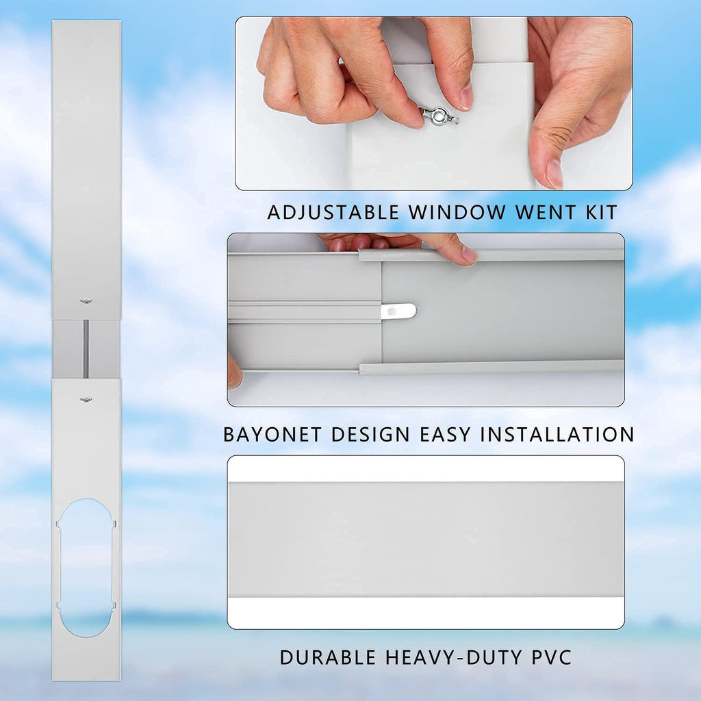 Portable Air Conditioner Kit with Hose, Adjustable Window Seal with 5.9 Inch Diameter 59" Length Hose for