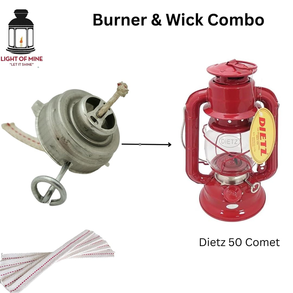 Light of Mine Replacement Burner and Wick (Dietz Comet #50 Burner)