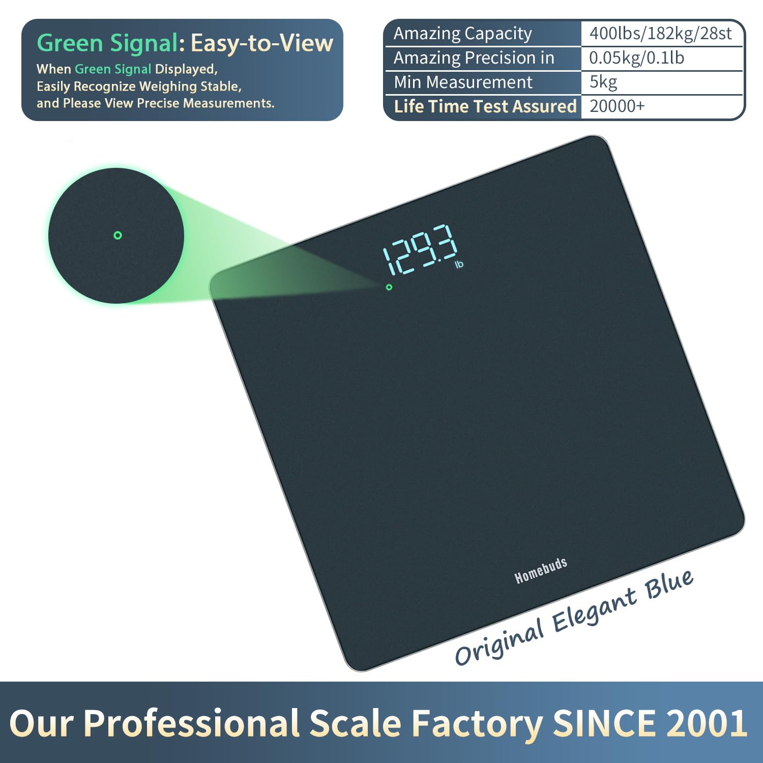 Bathroom Scale for Body Weight, Precision 0.1lb by Our Professional Scale Factory Since 2001, Digital Weight Scale