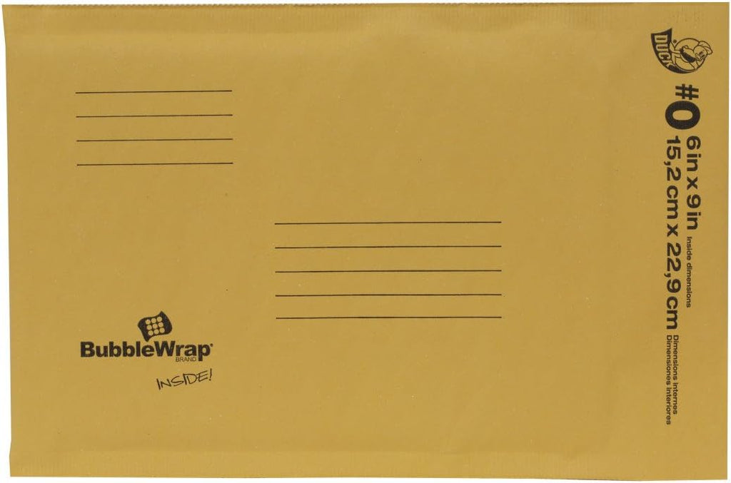 Brand Kraft Bubble Mailers, #0 - 6 x 9 Inches, 25-Pack (394483)