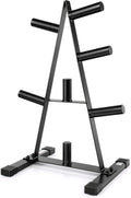 CAP 2-Inch Olympic Plate Tree Rack for Home Gym, Heavy-Duty A-Frame Weight Plate Storage Rack, Space-Saving Plate