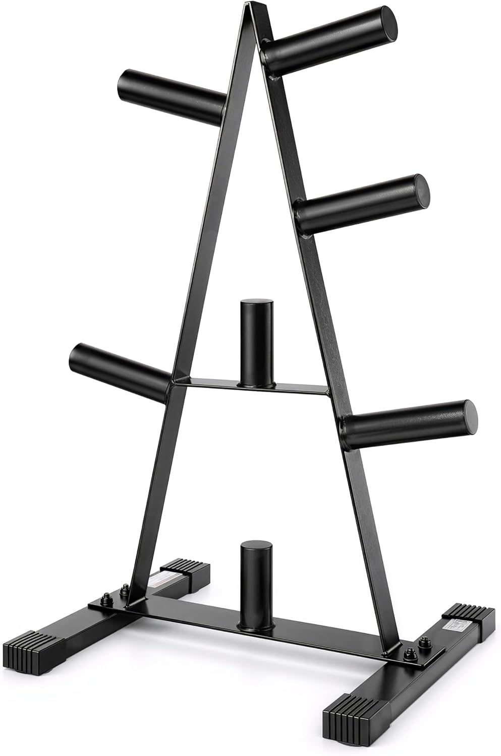 CAP 2-Inch Olympic Plate Tree Rack for Home Gym, Heavy-Duty A-Frame Weight Plate Storage Rack, Space-Saving Plate