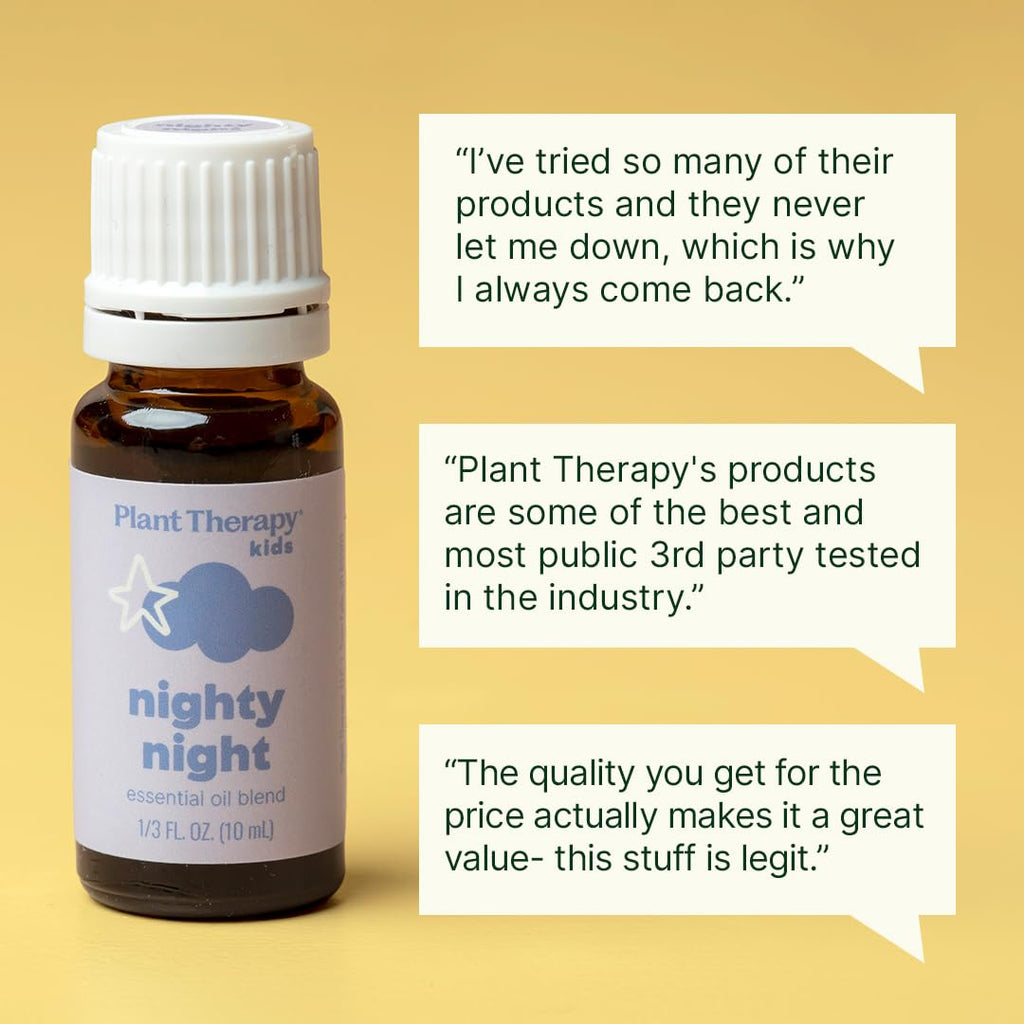 Kids Nighty Night Essential Oil Blend for Sleep, 10 mL (1/3 oz), 100% Pure, Undiluted, Natural Aromatherapy