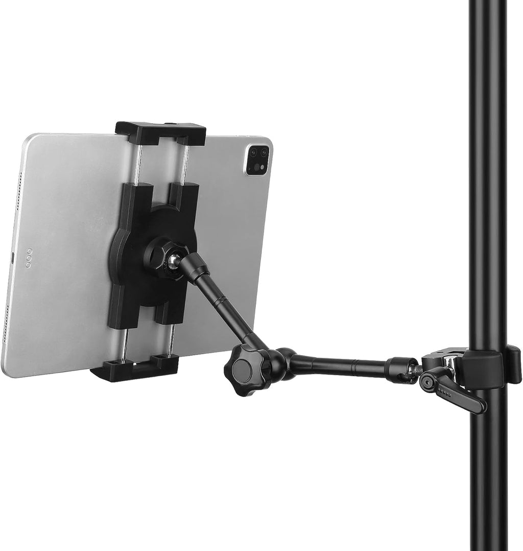 iPad Holder for Microphone Stand/Mic Music Stand,Tablet Mount Compatible with 4.7~12.9" / Nexus/LG G