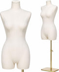 Female Dress Form Mannequin Torso with Adjustable Stand for Sewing | Fashion Half Body Mannequin for Clothing