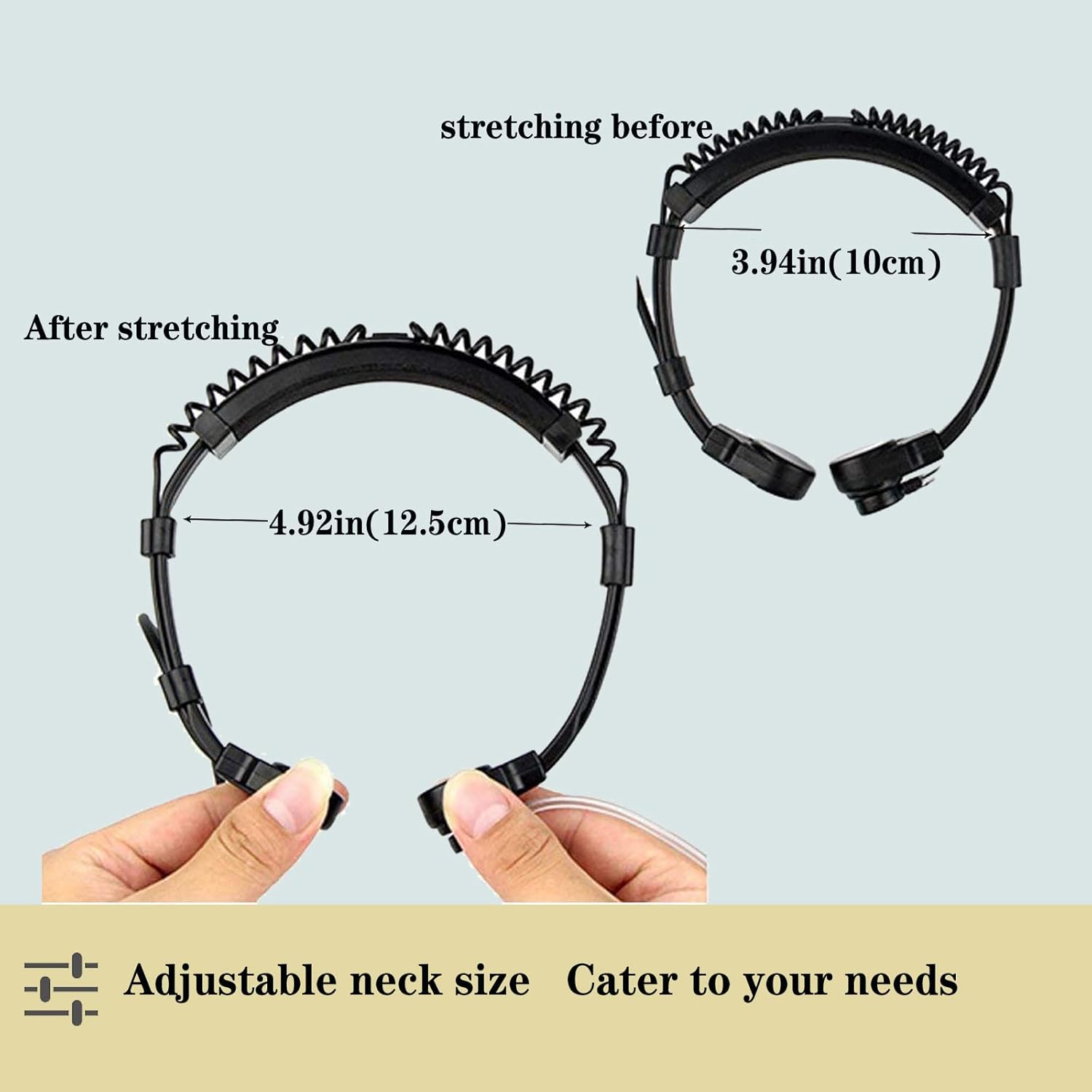 Adjustable Throat Mic Walkie Talkie Earpiece with Mic, Covert Tube | Finger PTT, for RT22/RT68/RT21/H777, Compatible
