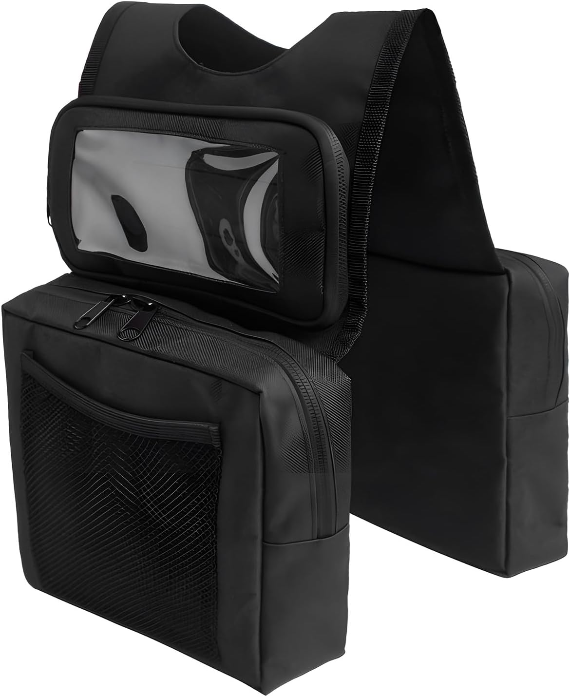 Motorcycle Tank Bag, Large ATV Tank Top Bag with Touch Screen Phone Pouch & Drink Holder, Universal Waterproof