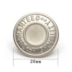 20mm Replacement Jean Tack Buttons GHQ No Sew Metal Buttons 12 Set