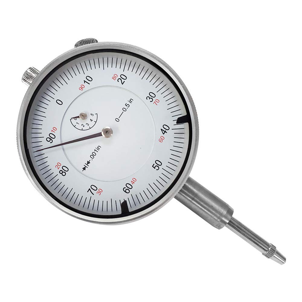 DBM IMPORTS 0-0.5" Range High Precision Dial Test Indicator Tool Lug Back Dial Face 2-1/4''
