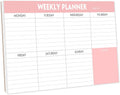 Weekly Planning Pad - Tear Off To Do List Pad with Daily Schedule & Calendar, 52 Sheets, 100gsm Paper, Undated Weekly