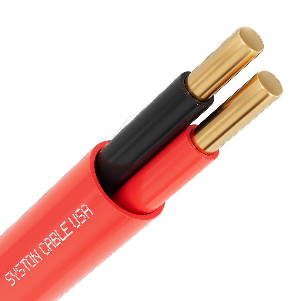 Syston 18/2 Fire Alarm Wire, 100% Solid Copper, FPLP Plenum Rated, 100 FT