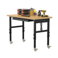 48" Adjustable Workbench,Heavy-Duty Work Table,3000 LBS Load Capacity Particleboard Hardwood Workstation Outlets with