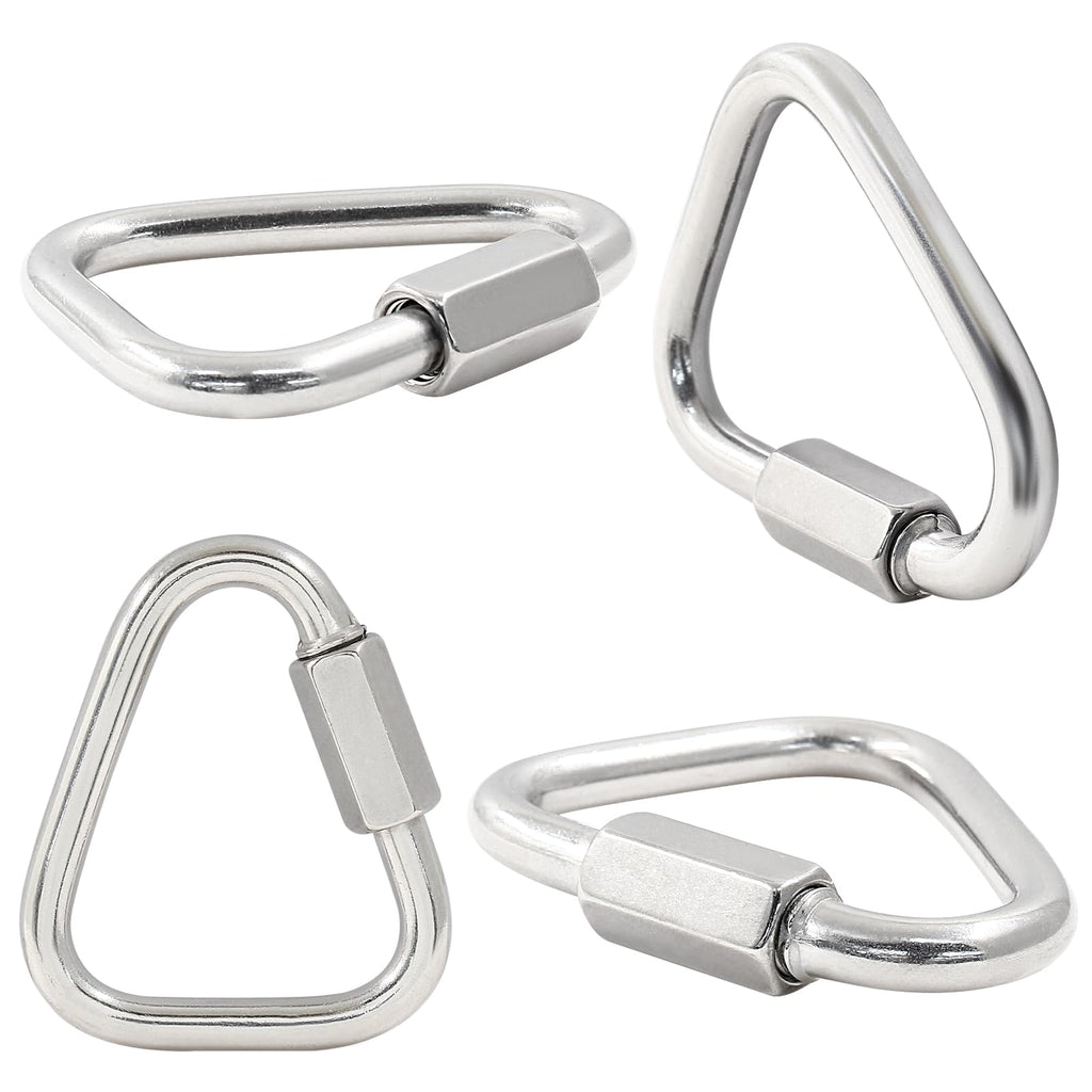 Cionyce M6 Delta Quick Links Triangle 1/4 Inch, 4 Pcs
