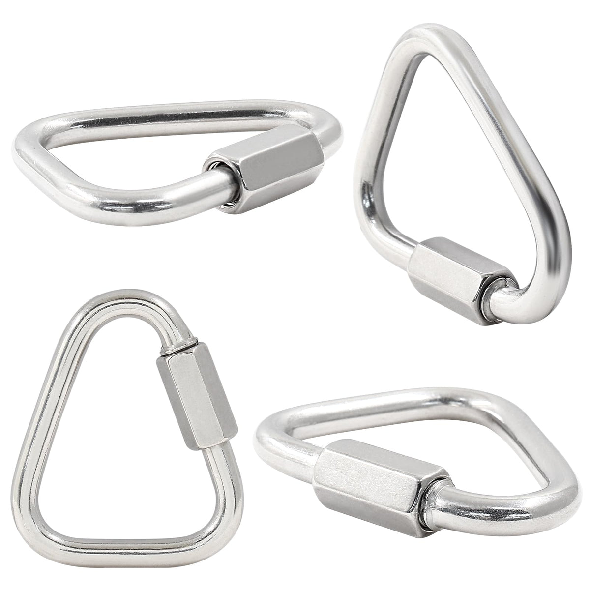 Cionyce M6 Delta Quick Links Triangle 1/4 Inch, 4 Pcs