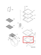 240350903 Crisper Pan Cover (Bottom) for Frigidaire Refrigerator