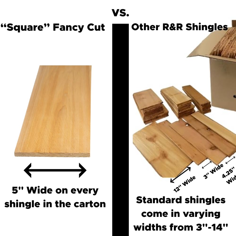 Western Red Cedar Fancy Cut Shingles (Square)