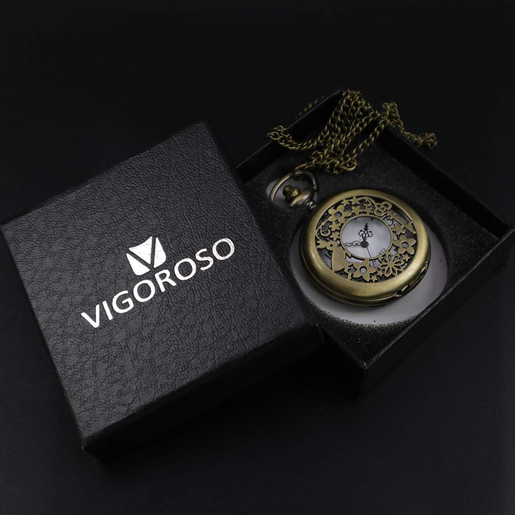 Vintage Alice in Wonderland Pocket Watch for Women Men Pocketwatch | Analog rabbit quartz pocket watch,Clock necklace