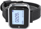 Wireless Calling System with 1 Watch Receiver and 5 Pagers, Rechargeable Queue Pager Alert for Restaurant, 100-240V Plug